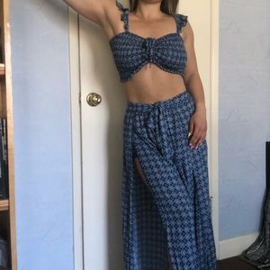 Blue two piece set